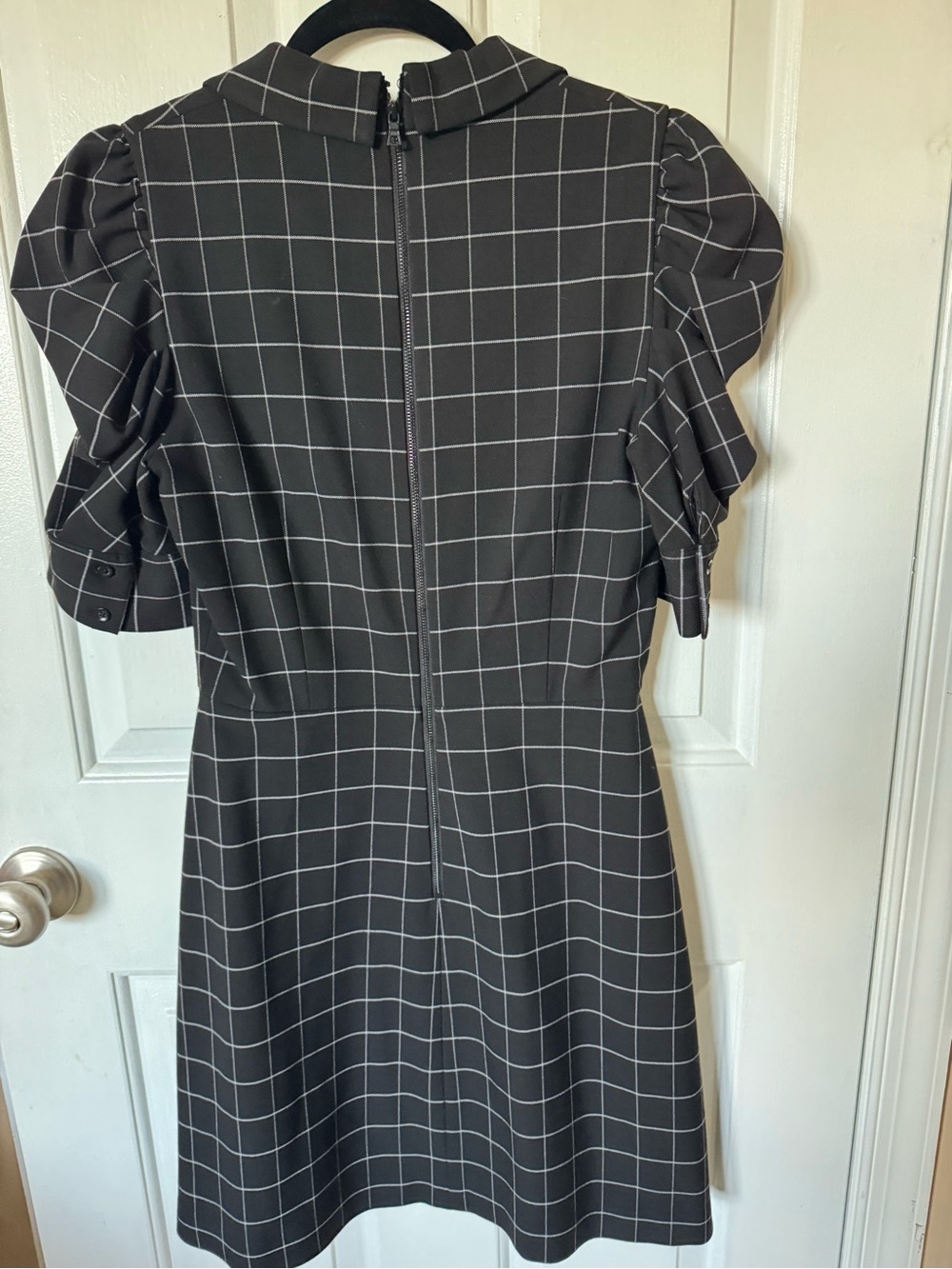 Alice + Olivia Black Windowpane Sheath Dress - Picture 3 of 3